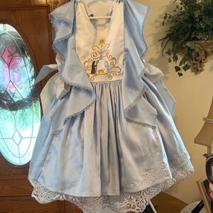 Light Blue Girls' Nativity Embroidered Formal Dress